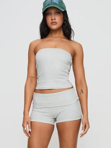 Women Organic Cotton Modal Yoga Shorts Slim Fit High Waist Fold-over Ribbed Workout Fitness Casual Summer Sporty Bottom