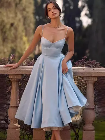Elegant Spaghetti Strap Corset Maxi Dress Structured Tulle Hem Ruched Sexy Evening Party Dress For Women Formal Satin Gown