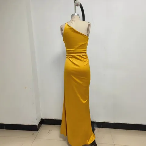 Elegant Gold Satin Ruched Midi Dress For Women Sexy Backless Cowl Neck Spaghetti Strap Bodycon Party Banquet Vacation Dress