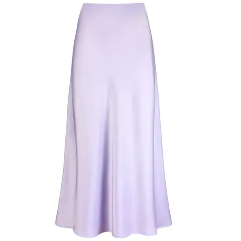 Gonna Midi in Satin a Vita Alta da Donna Elegante Gonna a Sirena in Acetato Setoso Tinta Unita Slim Fit Gonna per Uso Quotidiano
