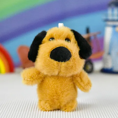 Cute Cartoon Puppy Dog Plush Keychain Bag Pendant Soft Stuffed Animal Doll Hanging Decoration For Backpack Keys Small Gift