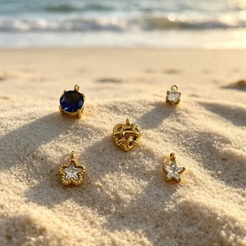 Vintage Edelstahl Anhänger Für DIY Schmuckherstellung Vergoldet Strass Stern Herz Rund Charms Halskette Handwerk Zubehör