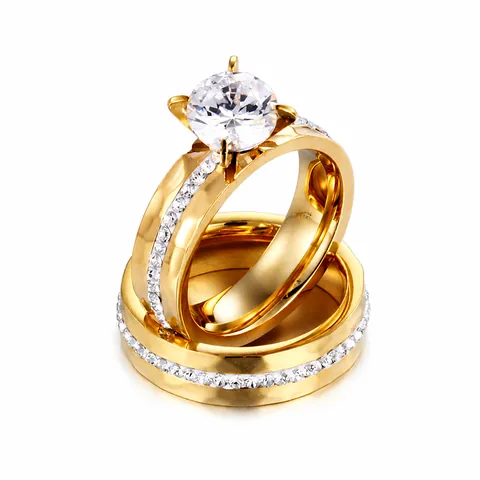 Mode Zirkonia Solitär Edelstahl Ring Für Herren Damen Minimalistisch Gehämmert Paar Ringe Hochzeit Valentinstag Geschenk Schmuck