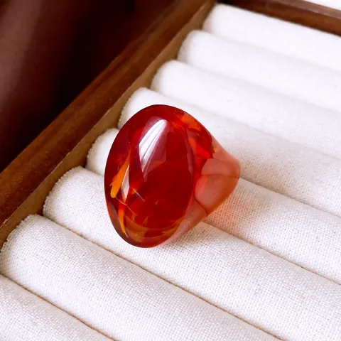 Harz Oval Minimalistischer Ring Hochwertiger Luxus Mode Designer Stil Fingerring Für Damen Ästhetischer Handschmuck Zubehör