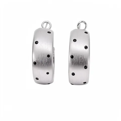 Boucles d'oreilles Créoles Rondes à Pois Fini Brossé Avec Tige en Argent Élégantes Boucles d'oreilles Minimalistes en Métal pour Femmes Bijoux