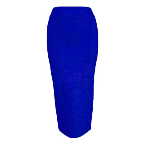 Women Sexy High Waist Bandage Bodycon Skirt Solid Color Slim Stretch Mid Length Pencil Skirt With Back Zipper Fashion Bottom