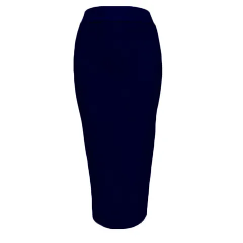 Women Sexy High Waist Bandage Bodycon Skirt Solid Color Slim Stretch Mid Length Pencil Skirt With Back Zipper Fashion Bottom