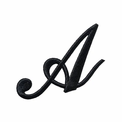 Black English Letter Embroidered Patches Cursive Alphabet Embroidery Applique Iron On Sew On Badges For Clothing DIY Accessories
