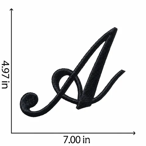 Black English Letter Embroidered Patches Cursive Alphabet Embroidery Applique Iron On Sew On Badges For Clothing DIY Accessories
