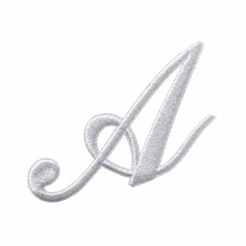 Écussons Brodés Alphabet Anglais Cursif Blanc Lettres Cursives à Repasser Pour Vêtements Sacs DIY Lettres Brodées Alphabet