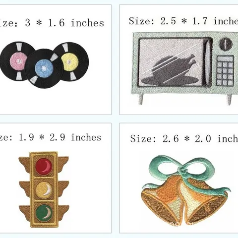 Computer Embroidered Patch Iron On For Clothing DIY Decorative Applique Food Animal Cartoon Badge For Shirt Bag Jacket Accessory