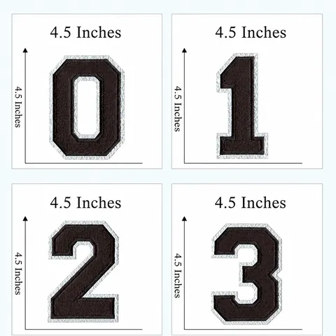 Varsity Style Embroidered Letter Patch Iron On Alphabet Applique For Jackets Backpacks DIY Clothing Decoration Black White
