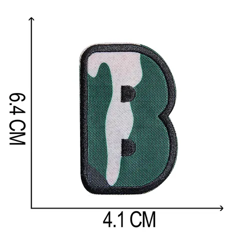 Camouflage Embroidered Letter Patches 3D Alphabet Iron On Sew On Applique For Clothing Bags DIY Decor Accessories