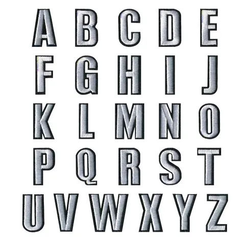 Écussons Brodés Lettres Chiffres Anglais À Repasser Appliqués En Tissu Pour Vêtements Sacs Chapeaux Accessoires DIY