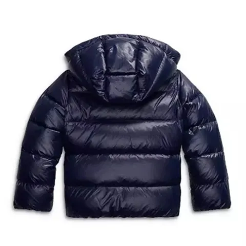 Men's Casual Hooded Padded Jacket Glossy Windproof Quilted Winter Coat Solid Color Outerwear For Youth Basic Warm Top