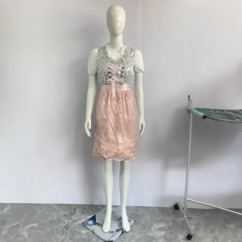 Plus Size German Oktoberfest Dirndl Dress For Women Printed Traditional Bavarian Maid Costume Party Stage Performance Outfit