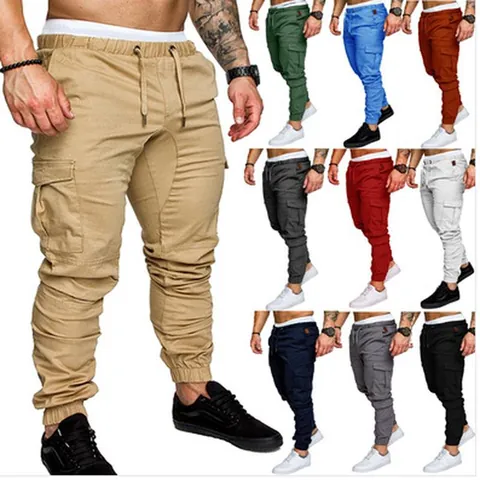 Γυναικείο Casual Παντελόνι Cargo Jogger Πολλαπλές Τσέπες Μείγμα Βαμβακιού Υφαντό Κορδόνι Ελαστική Μέση Παντελόνι Outdoor