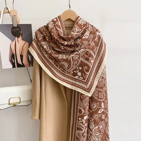Γυναικείο Βίντατζ Κασκόλ με Paisley Τύπωμα Μεγάλο Κομψό Σάλι Ελαφρύ Πολυεστέρας Αίσθηση Μεταξιού Pashmina Για Όλες Τις Εποχές Ταξίδι Casual