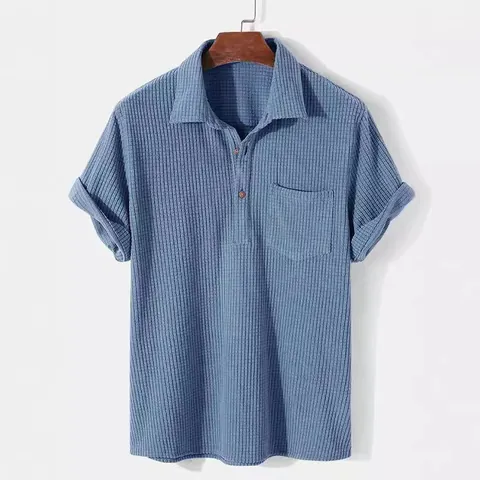 Men Casual Cotton Corduroy Short Sleeve Shirt And Shorts Top And Bottom Set Lapel Button Loose Fit Vintage Summer Clothes