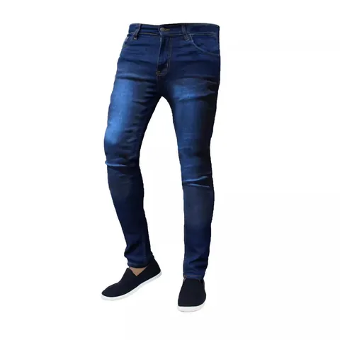 Men's Stretch Slim Straight Fit Jeans Washed Cotton Denim Pants Casual Small Leg Trousers For Daily Wear Fashion Jeans