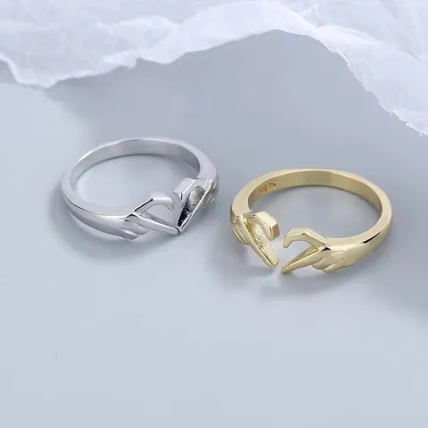 Romantic Heart Hands Hugging Open Ring Alloy Electroplated Fashion Jewelry Adjustable Couple Ring Gift For Women Girlfriend