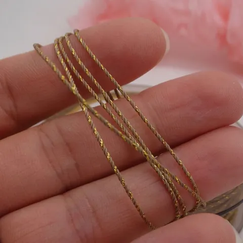 Twisted Braided Jewelry Cord With Gold Thread DIY Bracelet Necklace Pendant Making String Milanese Cord For Jewelry Handwoven Accessories