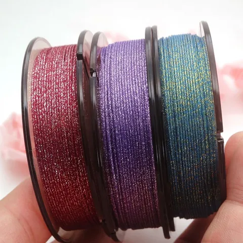 Bunte Metallische Glitzer Schmuckschnur Für DIY Armband Halskette Flechten Verschlüsselter Jadefaden Handgefertigtes Bastelzubehör