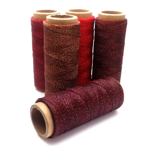 0.4mm 0.5mm Gold Thread Waxed Cord 6 Strands Nylon Weaving String For DIY Bracelet Ring Jewelry Making Starry Metallic Line