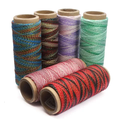0.5mm Space Dyed Waxed Cord Polyamide Thread Metallic Glitter Jewelry Wire For DIY Bracelet Necklace Braided String Craft