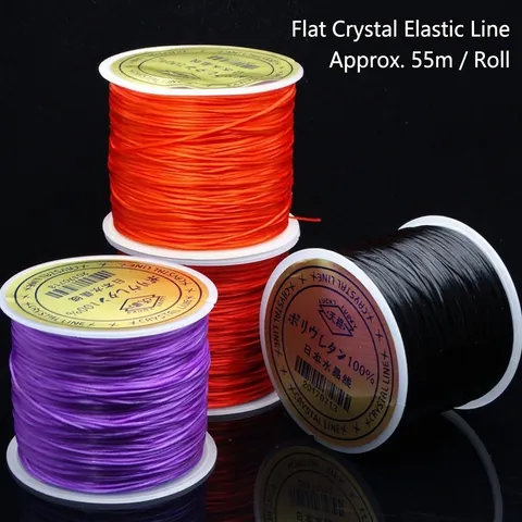 Cuerda de Cristal Elástica Plana Para Hacer Joyas Hilo de Cuentas de Poliuretano Para Pulseras DIY Collares Accesorios Artesanales