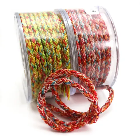 Drachenmuster Metallisch Sternenhell Segmentgefärbt Geflochtene Kordel Für DIY Armband Halskette Herstellung Handgewebt Schmuck Kordel Mehrfarbiger Faden
