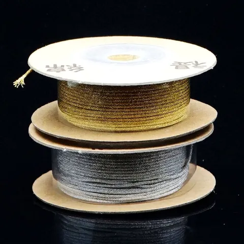 Metallisches Schmuckgarn Gold Silber Draht Unelastische Kordel Für DIY Armband Weben King Kong Knoten Jadeschnur