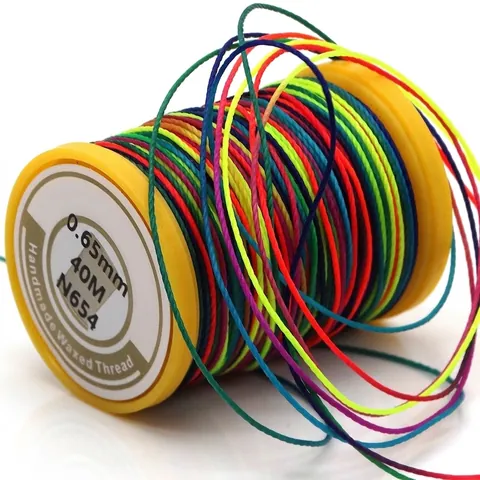South American Waxed Cord Braided Polyester String For DIY Jewelry Making Bracelet Ring Handmade Woven Thread Accessories