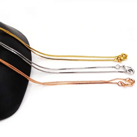 Collier Chaîne Vénitienne Minimaliste en Cuivre Plaqué Or Rose Blanc Bijoux DIY Chaîne de Clavicule pour Femmes Accessoires de Mode