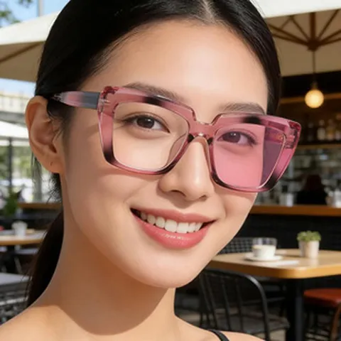 Gafas de Sol Fotocromáticas de Ojo de Gato a la Moda para Mujer Bloqueo de Luz Azul Gafas Ópticas Protección UV400 Montura Grande
