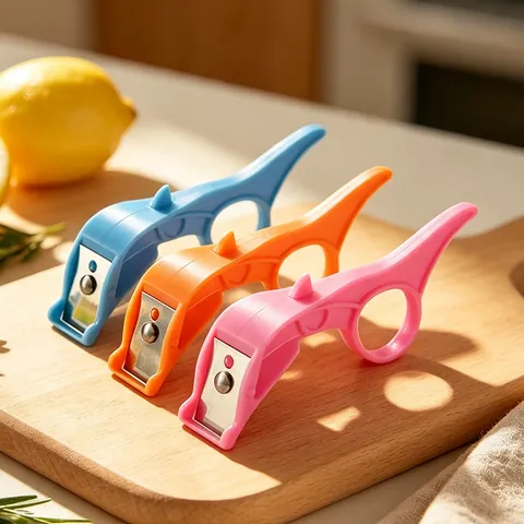 Fruit Peeler Finger Ring Design Plastic Orange Opener Multi Functional Kitchen Citrus Scraper Tool