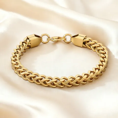 Hip Hop Punk Stainless Steel Franco Wheat Chain Bracelet For Men Women Unisex Minimalist Metal Woven Link Bracelet Jewelry Gift