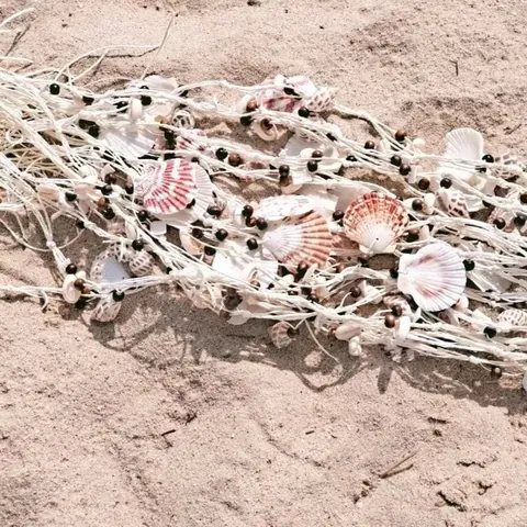 Wide Brim Straw Sun Hat With Shell And Wood Beads Foldable Beach Vacation Style For Women Breathable Sun Protection
