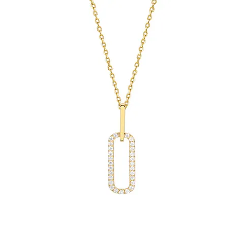 S925 Sterling Silver Micro Pave Rhinestone Geometric Double Loop Necklace For Women Minimalist Clavicle Chain Jewelry