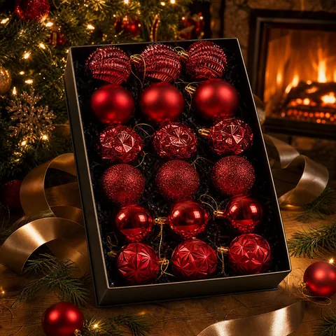 36Pcs 6cm Christmas Ball Ornaments Set Shatterproof Plastic Electroplated Glitter Hanging Baubles For Christmas Tree Holiday Party Home Decor