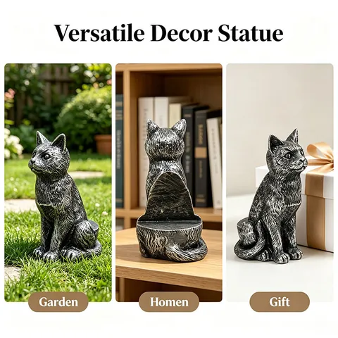 Supporto per Piedi di Vaso in Resina Bronzo Antico Statue da Giardino Figurine Animali Decorative per Casa Ufficio