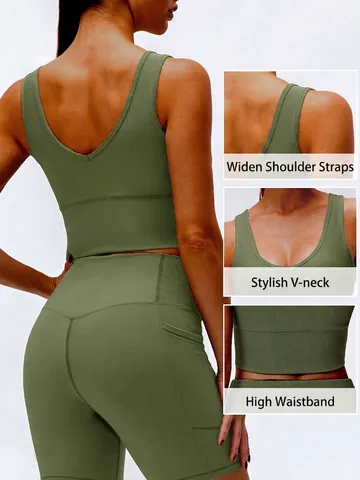 Women Ribbed Yoga Vest High Elastic Sports Top For Running Fitness Gym Seamless Reversible Nylon Spandex Tank Top