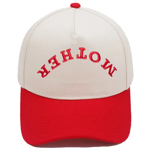 MOTHER Orecchini Cappello Trucker Ricamato in Cotone Patchwork Hard Top Berretto da Baseball per Uomo Donna Casual Retro Regolabile