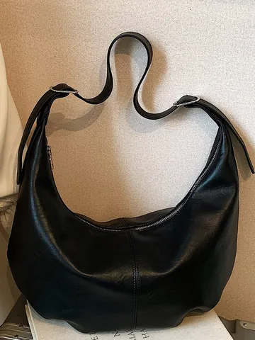 Vintage Große Kapazität Hobo Tasche Für Damen 2025 Herbst Neue Mode Vielseitige Pendler Schultertasche PU Leder Casual Umhängetasche