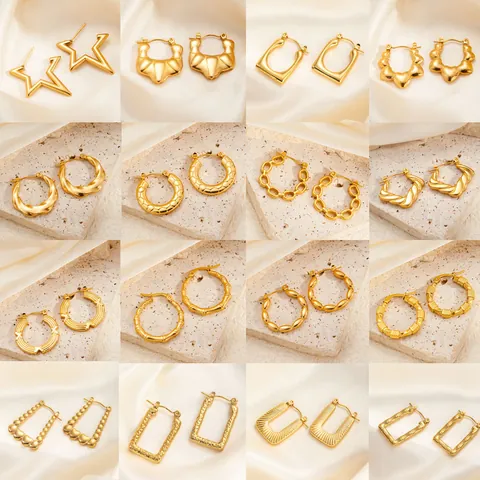 Gold Bamboo Earrings