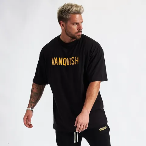 Heren Oversized Katoenen T-Shirt Casual Hip Hop Spier Fitness Ronde Hals Korte Mouw Top Workout Gym Sport Tee