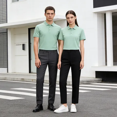 Men Business Casual Polo Shirt Cotton Blend Printed Short Sleeve Lapel Top Summer Plus Size Sporty Comfortable Breathable Top