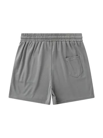 Men's Mesh Sports Fitness Shorts Summer Thin Loose Casual Training Running Bottom With Drawstring Elastic Waist Side Pockets Workout Gym Pants