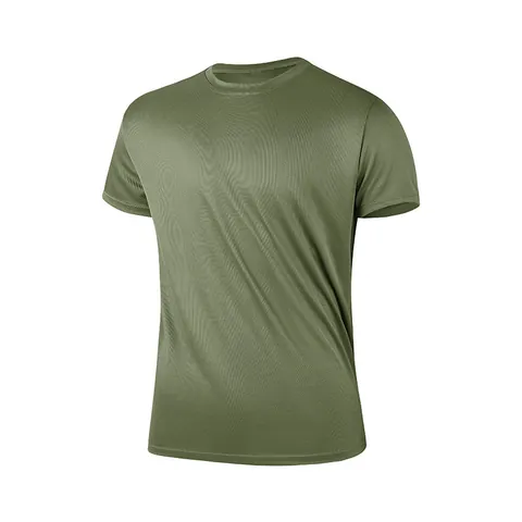 Ανδρικό T-Shirt από Πλέγμα Γρήγορου Στεγνώματος Μονόχρωμο Κοντό Μανίκι Casual Αθλητικό Χαλαρή Στρογγυλή Λαιμόκοψη Πολυεστέρας
