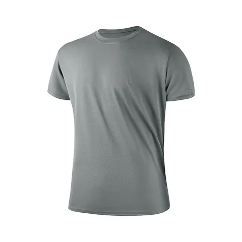 Ανδρικό T-Shirt από Πλέγμα Γρήγορου Στεγνώματος Μονόχρωμο Κοντό Μανίκι Casual Αθλητικό Χαλαρή Στρογγυλή Λαιμόκοψη Πολυεστέρας